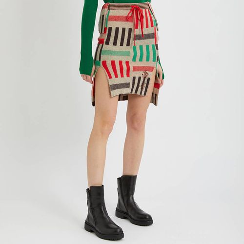 Red/Green Rug Cotton Blend Skirt - Vivienne Westwood - Modalova