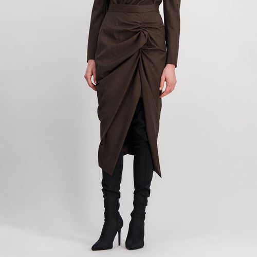 Ruched Panther Wool Midi Skirt - Vivienne Westwood - Modalova