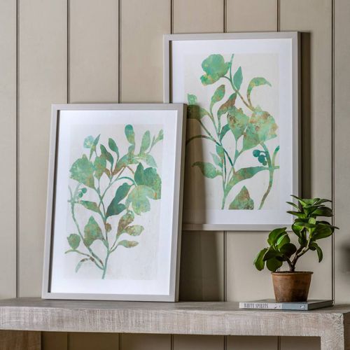 Rustic Leaves 70x50cm Set of 2 Framed Prints - Art Marketing by Gallery - Modalova