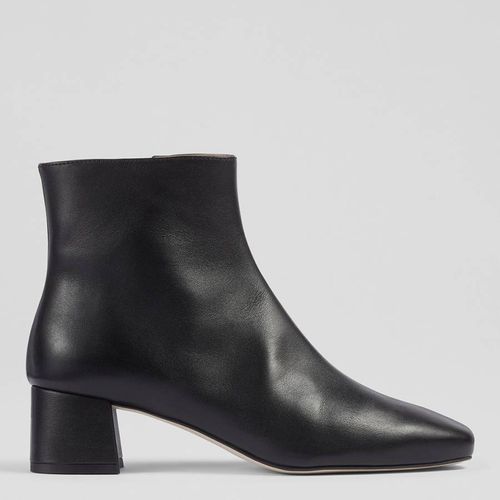 Black Leather Clarice Ankle Boots - L K Bennett - Modalova