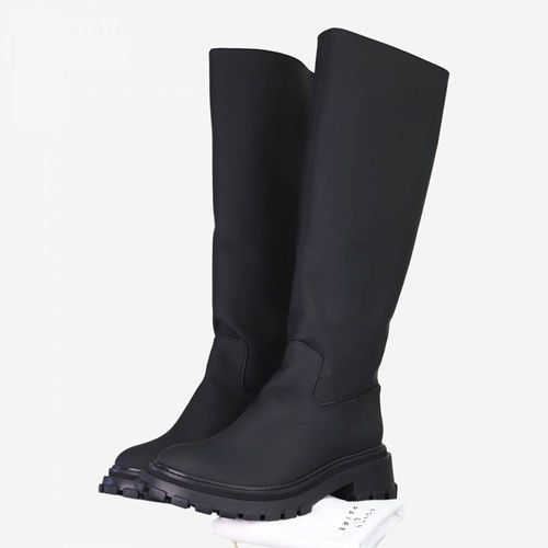 Black Knee High Boots - Size UK 7 - Pre-Loved Porte & Paire - Modalova