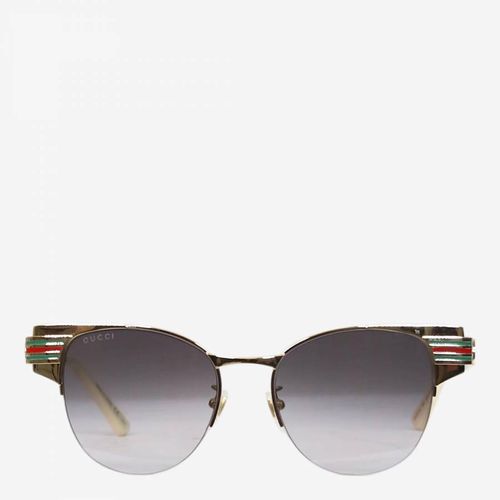 Gold Stripe Detail Sunglasses - Pre-Loved Gucci - Modalova
