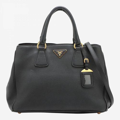 Black Leather Two Way Shoulder Bag - Pre-Loved Prada - Modalova