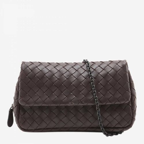 Brown Intrecciato Leather Chain Shoulder Bag - Pre-Loved Bottega Veneta - Modalova
