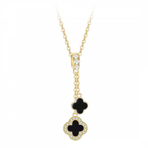 K Black Clover Charm Y Necklace - Chloe Collection by Liv Oliver - Modalova