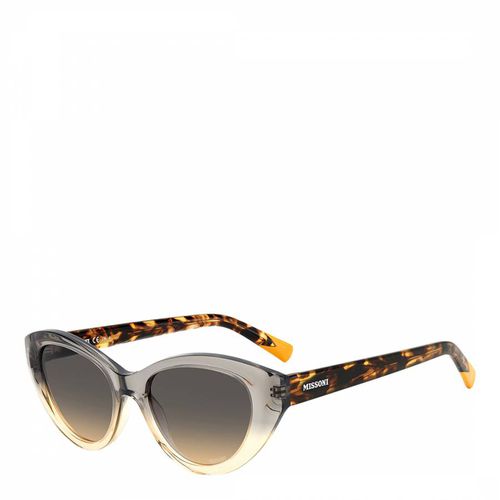 Grey Ochre Brown Cat Eye Sunglasses - Missoni - Modalova
