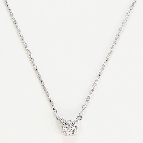 Silver Solitaire Necklace - MUSE - Modalova