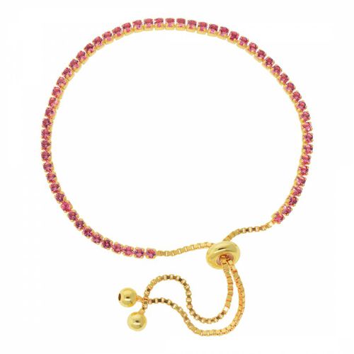 K Pink Adjustable Tennis Bracelet - Liv Oliver - Modalova