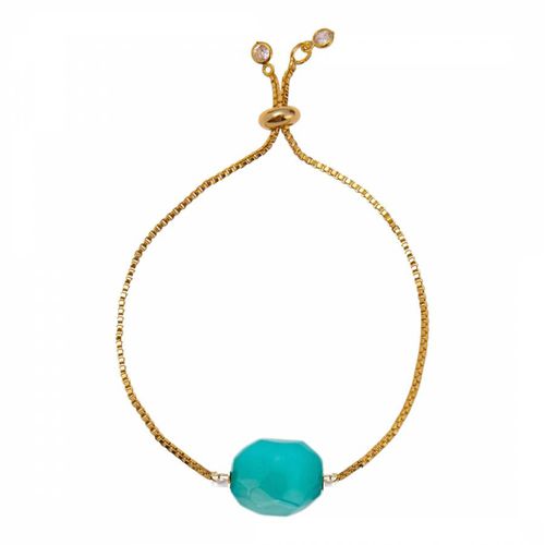 K Aqua Blue Chalcedony Adjustable bracelet - Liv Oliver - Modalova