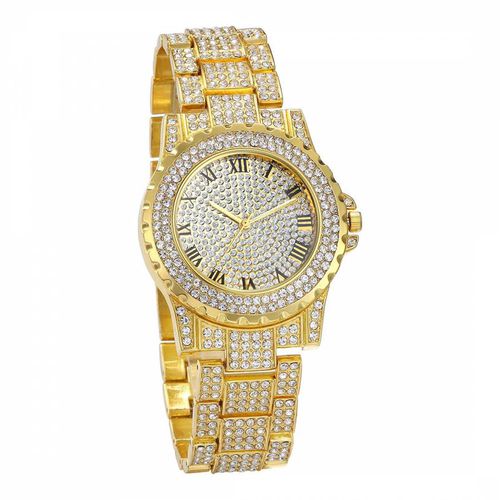 K Gold Embellished Glam Watch - Liv Oliver - Modalova