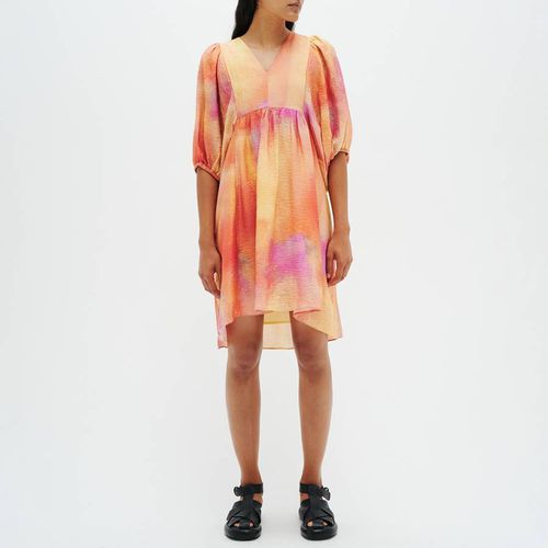 Orange V-Neck Tie Dye Dress - Inwear - Modalova