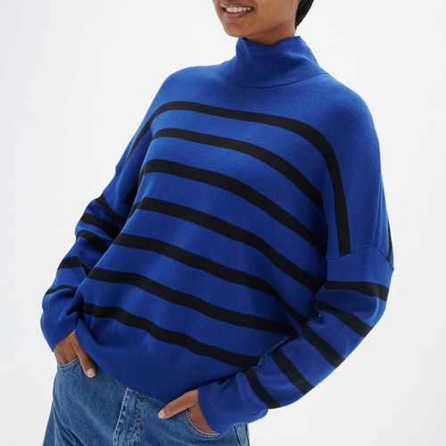 Blue Stripe High Neck Jumper - Inwear - Modalova