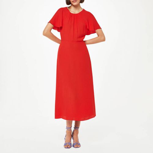 Red Annabelle Cape Sleeve Dress - WHISTLES - Modalova