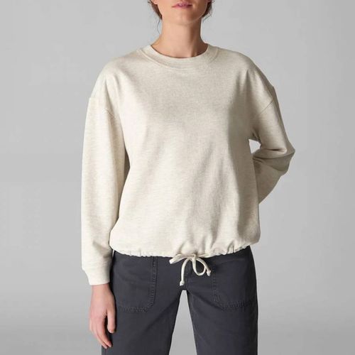 Grey Gathered Hem Cotton Sweatshirt - WHISTLES - Modalova