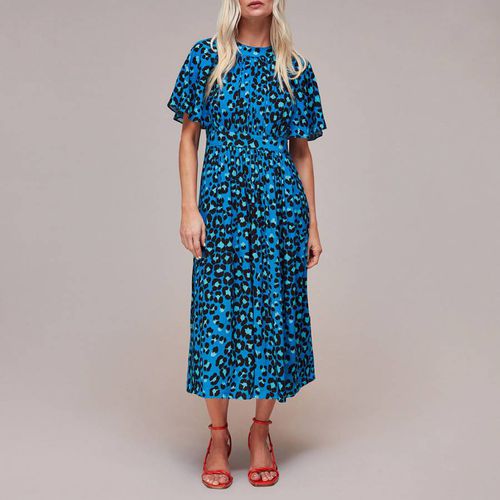 Blue Petite Leopard Amelia Dress - WHISTLES - Modalova