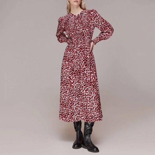 Pink Abstract Cheetah Print Dress - WHISTLES - Modalova