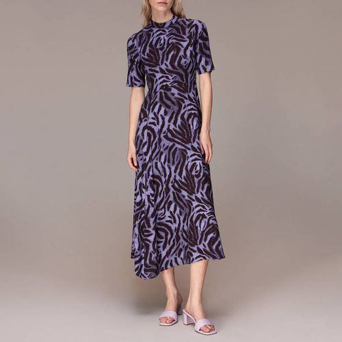 Purple Woodland Printed Midi Dress - WHISTLES - Modalova