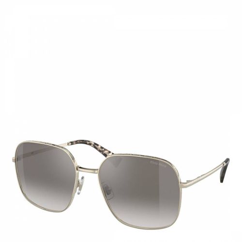 Women's Silver Sunglasses 55mm - Miu Miu - Modalova