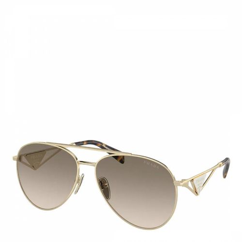 Women's Gold Prada Sunglasses 58mm - Prada - Modalova