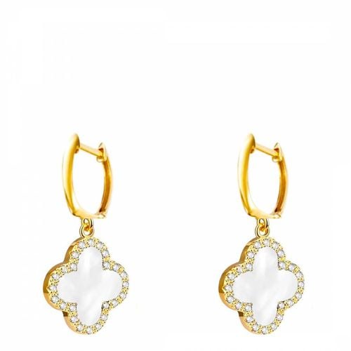 K White Clover Cz Drop Earrings - Liv Oliver - Modalova