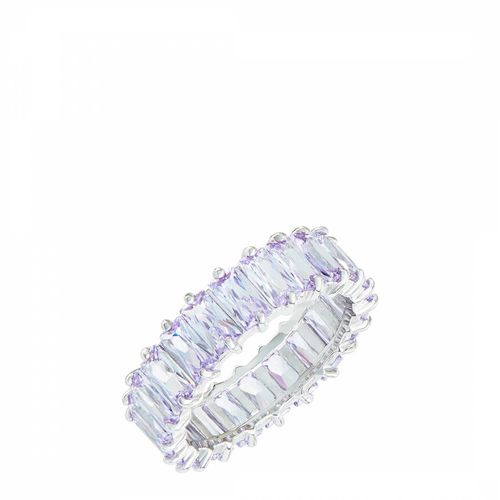 Emerald Cut Ring with Lilac Stones - Rosie Fortescue Jewellery - Modalova