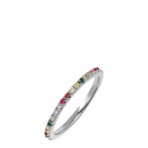 Silver Rainbow Stacking Ring - Rosie Fortescue Jewellery - Modalova