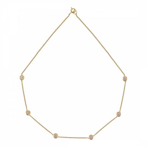 Tight Chain Necklace with Champagne Stones - Rosie Fortescue Jewellery - Modalova