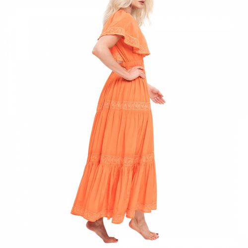 Orange Tilly Maxi Dress - Pranella - Modalova