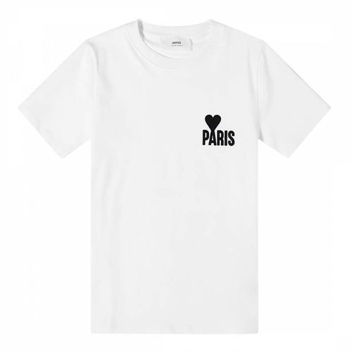 Unisex White ADC Cotton T-Shirt - AMI Paris - Modalova