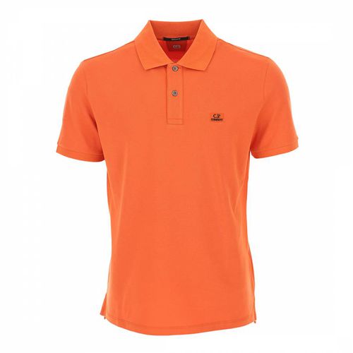 Orange Pique Cotton Polo Shirt - C.P. Company - Modalova