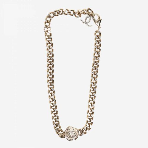 Chanel Pearl CC Curb Choker Necklace - Pre-Loved Chanel - Modalova