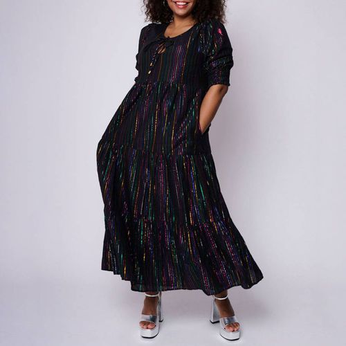 Black Rainbow Lurex Maxi Dress - Scamp & Dude - Modalova