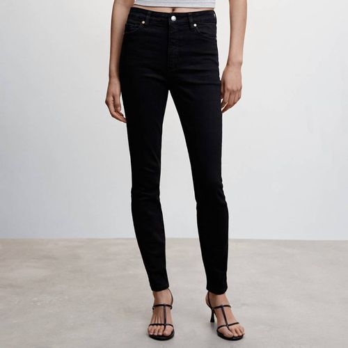 Black Denim High-Rise Skinny Jeans - Mango - Modalova