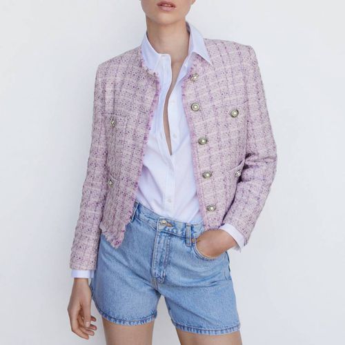 Light/Pastel Pocket Tweed Blazer - Mango - Modalova