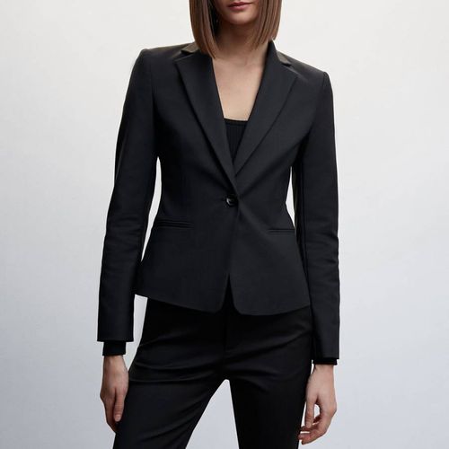 Black Structured Suit Blazer - Mango - Modalova