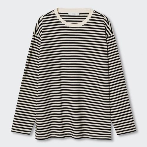 Black Striped Long Sleeves T-Shirt - Mango - Modalova