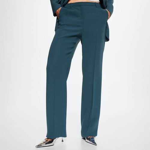 Blue Straight Suit Trousers - Mango - Modalova