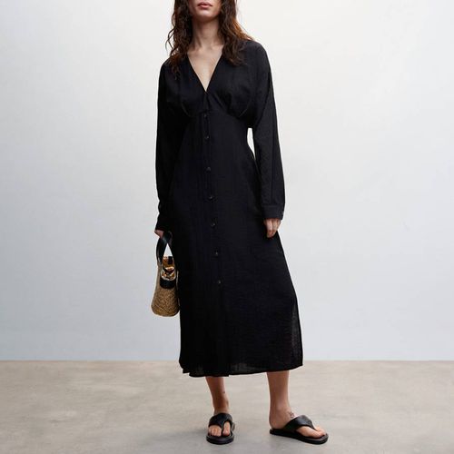 Black Bow Shirt Dress - Mango - Modalova