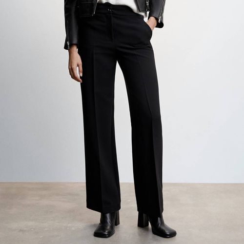 Black Flowy Palazzo Trousers - Mango - Modalova