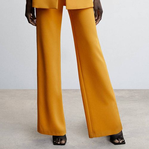 Mustard Wide Leg Suit Trousers - Mango - Modalova