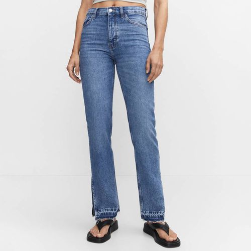 Medium High-Rise Straight Jeans With Slits - Mango - Modalova
