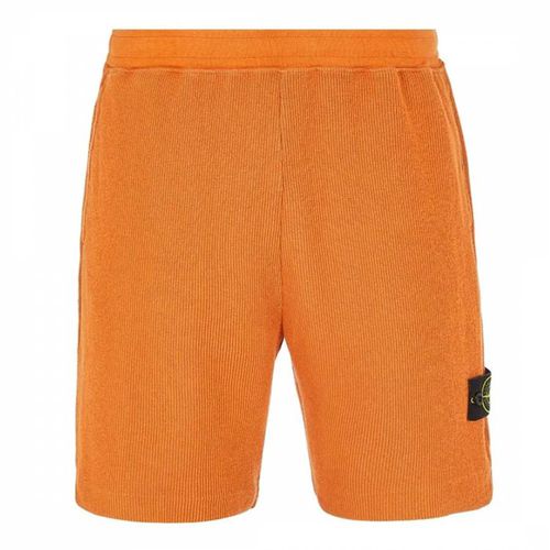 Orange Ribbed Cotton Blend Shorts - Stone Island - Modalova