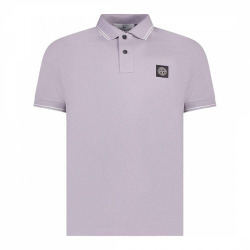 Lavender Pique Cotton Blend Polo Shirt - Stone Island - Modalova