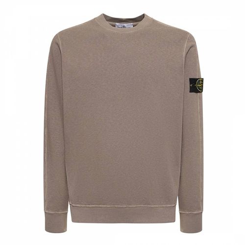 Beige Cotton Fleece Sweatshirt - Stone Island - Modalova