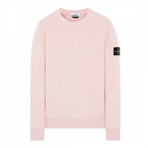 Pink Crew Neck Cotton Sweatshirt - Stone Island - Modalova