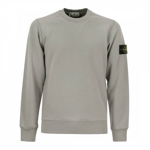 Pale Crew Neck Cotton Sweatshirt - Stone Island - Modalova