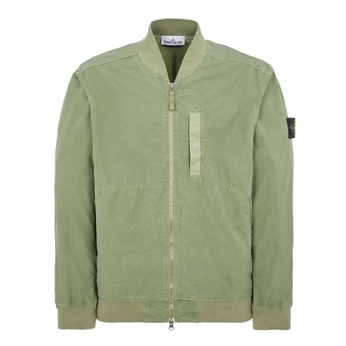 Green Cupro Cotton Twill Jacket - Stone Island - Modalova