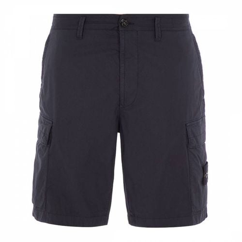 Navy Cargo Bermuda Cotton Blend Shorts - Stone Island - Modalova