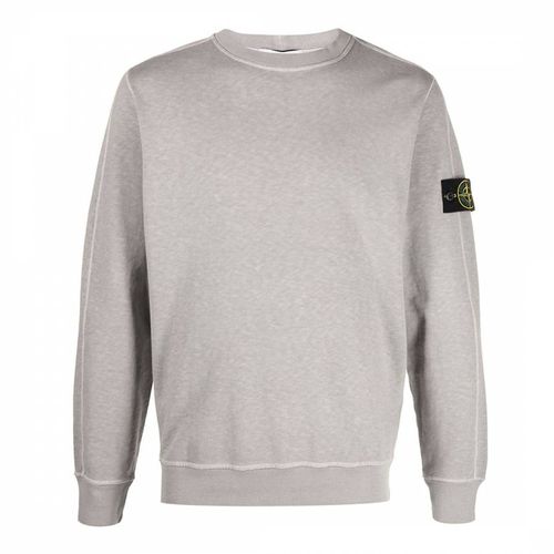 Grey Garment Dyed Cotton Sweatshirt - Stone Island - Modalova