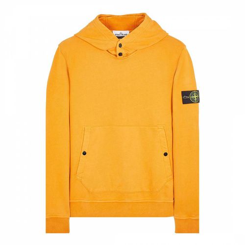 Orange Brushed Cotton Fleece Hoodie - Stone Island - Modalova